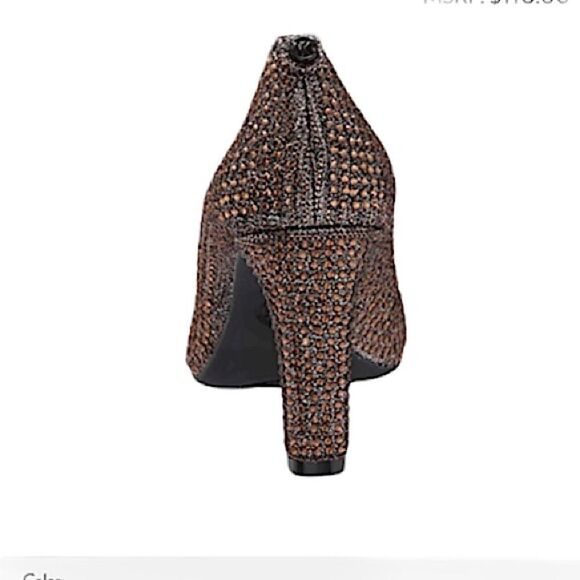 Michael KORS Embellished Abbi Flex Pump Brown Heel - Picture 3 of 7